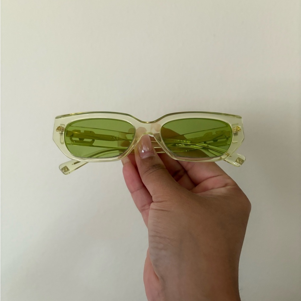 Valentino Stylish Green-Tinted Sunglasses